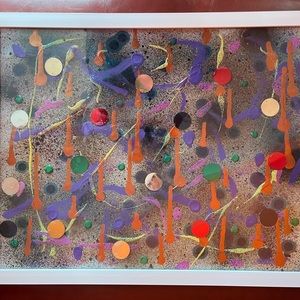 Framed mixed media art